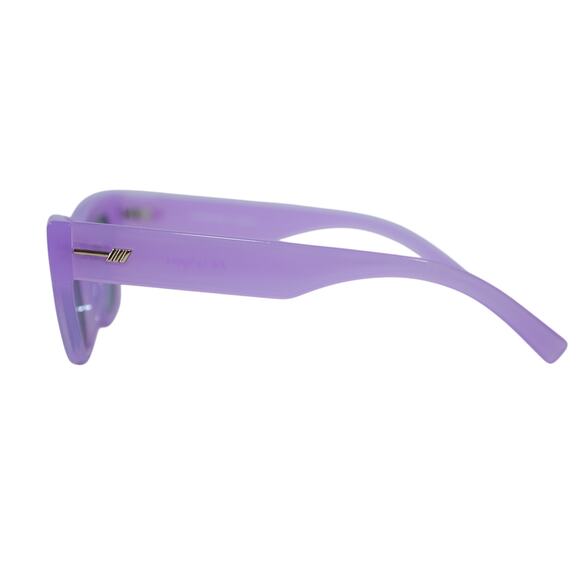 Le Specs HANKERING Cat Eye Rectangle Sunglasses - Purple / Emerald - NWT - Picture 3 of 9